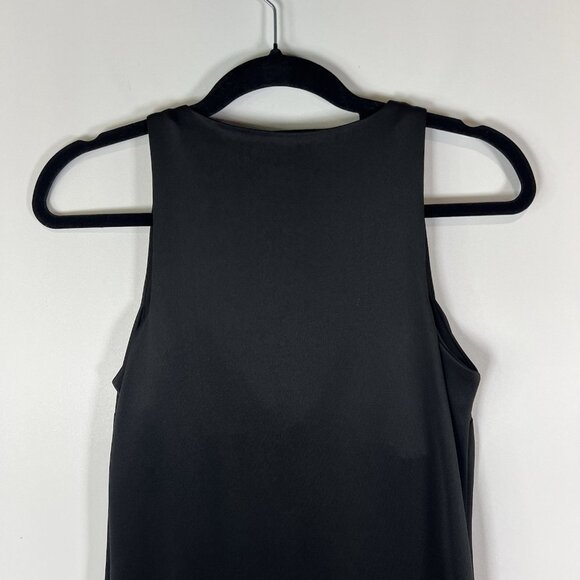 Gretchen Scott Designs XS Black Sleeveless V Neck Jersey‎ Knit Mini Dress - Picture 7 of 8